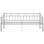 vidaXL Cadre de canapé-lit extensible sans matelas gris métal 90x200cm