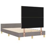 vidaXL Cadre de lit avec tête de lit Taupe 120 x 190 cm tissu