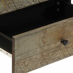vidaXL Table de chevet gris clair 50x33x60 cm bois de manguier massif