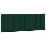 vidaXL Coussin de tête de lit Hanko vert foncé 140 cm velours