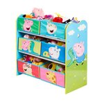Peppa Pig - Meuble de rangement pour chambre d'enfant avec 6 bacs