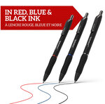 Sharpie s-gel   stylos gel   pointe moyenne (0 7 mm)   encre noire  rouge et bleue   lot de 3