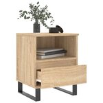 vidaXL Tables de chevet 2 Pièces chêne sonoma 40x35x50 cm bois ingénierie