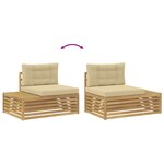 vidaXL Canapé d'extérieur en bout avec coussin Blanc 115 x 83 x 73 cm
