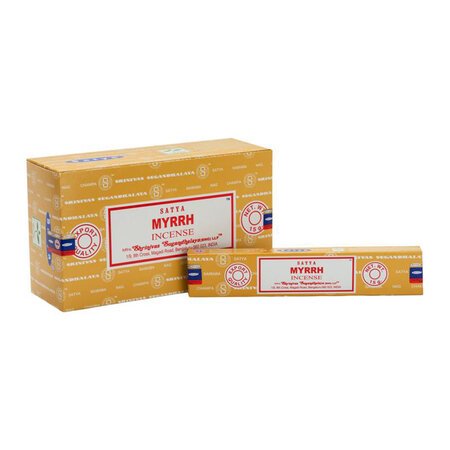 Encens Satya Myrrhe - 12 boites de 15 grammes