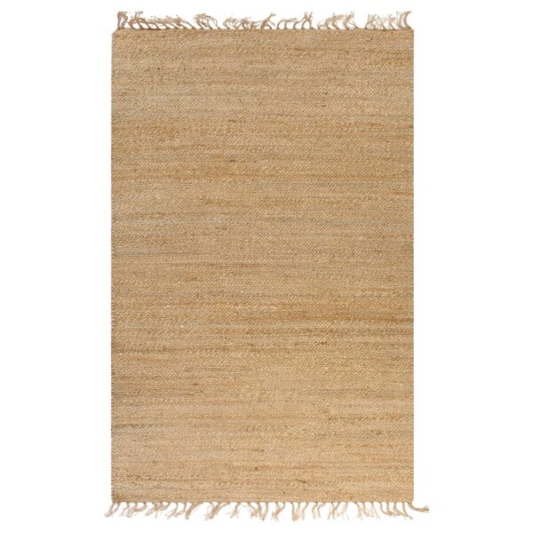 vidaXL Tapis tissé à la main Jute 120 x 180 cm Naturel