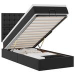vidaXL Cadre de lit ottoman avec matelas noir 80x200 cm similicuir