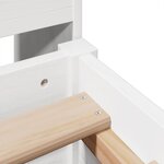 vidaXL Cadre de lit sans matelas blanc 135x190 cm bois de pin massif