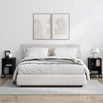 vidaXL Table de chevet 2 Pièces Chêne noir 39.5 x 30 x 50 cm