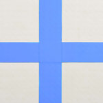 Vidaxl tapis gonflable de gymnastique avec pompe 600x100x20cm pvc bleu