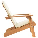 vidaXL Chaise de jardin Adirondack avec coussins bois massif d'acacia