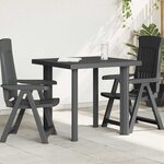 vidaXL Table de jardin Anthracite 80x75x72 cm Plastique