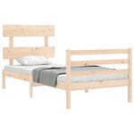 vidaXL Cadre de lit sans matelas bois massif