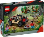 LEGO Jurassic World 76972 — Le vélociraptor et l’évasion en 4x4  285 pièces  dès 6 ans.