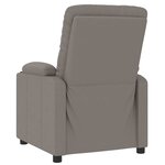 vidaXL Fauteuil de massage Taupe Tissu
