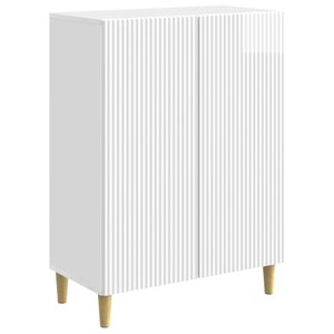 vidaXL Buffet Blanc brillant 66 x 34 5 x 90 cm Bois d'ingénierie
