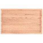vidaXL Dessus de table marron clair bois chêne massif traité
