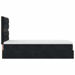 vidaXL Cadre de lit ottoman avec matelas noir 90x190 cm velours