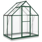 vidaXL Serre avec cadre de base vert 169x114x202 cm aluminium