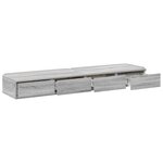 vidaXL Tiroirs de lit avec tiroir Sonoma gris 140 x 36.5 x 16.5 cm