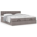 VidaXL Cadre de lit ottoman avec matelas taupe 200x200cm tissu