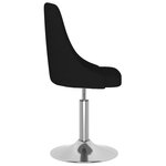 vidaXL Chaise pivotante de salle à manger Noir Tissu