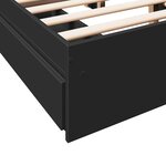 vidaXL Cadre de lit avec tiroirs sans matelas noir 120x200 cm