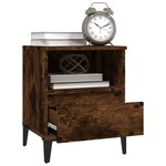 vidaXL Table de chevet Chêne fumé 40x35x50 cm
