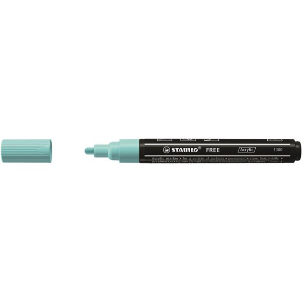 Marqueur pointe moyenne FREE acrylic T300 bleu clair STABILO