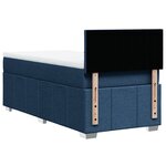 vidaXL Sommier à lattes de lit avec matelas Bleu 100x200 cm Tissu