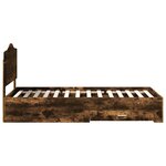 vidaXL Cadre de lit Chêne fumé 90 x 190 cm Bois d'ingénierie
