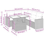 vidaXL Salon de jardin avec coussins 6 Pièces beige résine tressée
