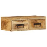 VidaXL Meuble TV mural 60x30x19 cm bois massif de manguier brut