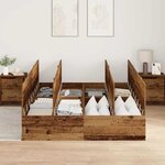 vidaXL Cadre de lit Bois ancien 200 x 140 x 31 5 cm Bois d'ingénierie