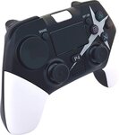 Ovegna P01: Manette de Jeux sans Fil pour Playstation 4,Android et PC, Gamepad, Bluetooth, Double Vibration, Batterie Lithium Rechargeable 1000mAh, Haut-Parleur,Prise Jack (Gris)