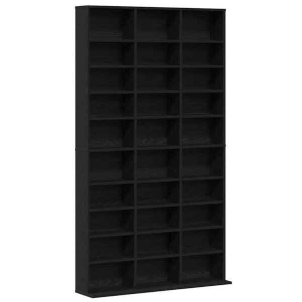 vidaXL Meuble CD Chêne noir 101 x 23 x 177.5 cm Bois d'ingénierie