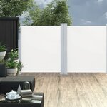 vidaXL Auvent latéral rétractable Crème 140 x 600 cm