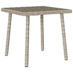 VidaXL Table basse de jardin rectangulaire gris clair résine tressée