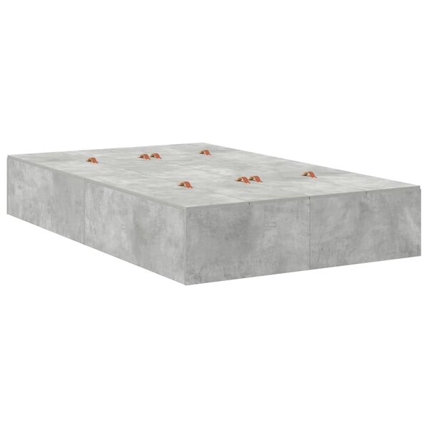 vidaXL Cadre de lit Gris béton 190 x 120 x 31 5 cm Bois d'ingénierie