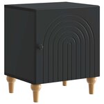 vidaXL Cabinet de chevet 2 Pièces Noir 43 x 34 5 x 50 cm