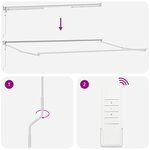 vidaXL Auvent rétractable automatique marron 450x300 cm