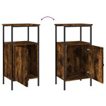 vidaXL Tables de chevet 2 Pièces chêne fumé 41x31x80 cm bois ingénierie