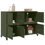 vidaXL Buffet vert olive 100 5x39x72 cm acier