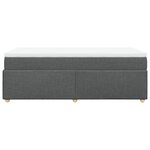 vidaXL Sommier à lattes de lit avec matelas Gris foncé 90x200 cm Tissu