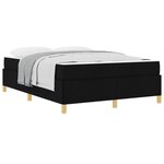 vidaXL Cadre de lit avec matelas Noir 160 x 200 cm tissu