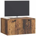 vidaXL Meuble TV mural Bois ancien 59 5 x 41 x 30 cm Bois d'ingénierie