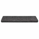 vidaXL Tapis d'escalier autocollants 30 pièces 65 x 21 x 4 cm gris bord rectangulaire
