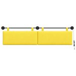 vidaXL Tête de lit suspendue Jaune clair Tissu en velours côtelé