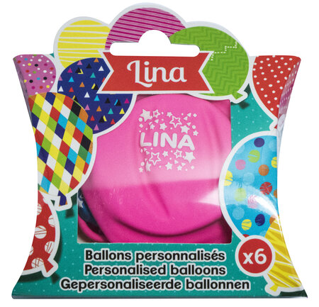 Ballons de baudruche prénom Lina