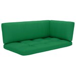 vidaXL Salon de jardin palette 4 Pièces et coussins Pin imprégné de blanc